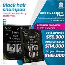 Cargar y reproducir el video en el visor de la galería, Shampoo Vegetal Cubre Canas Black Hair®
