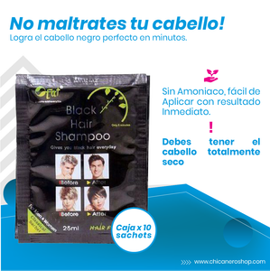 Shampoo Vegetal Cubre Canas Black Hair®