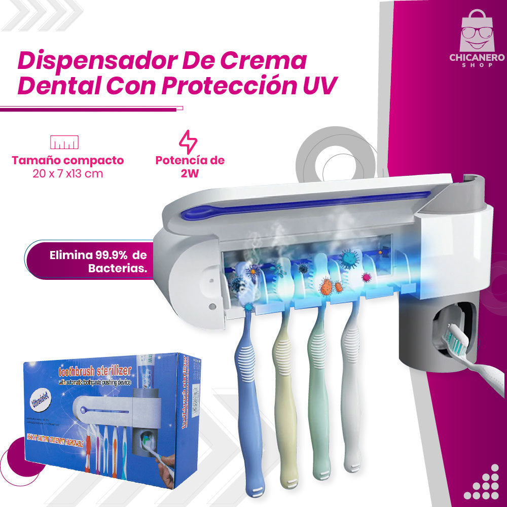 Porta cepillos De Dientes Más Dispensador De Crema Dental