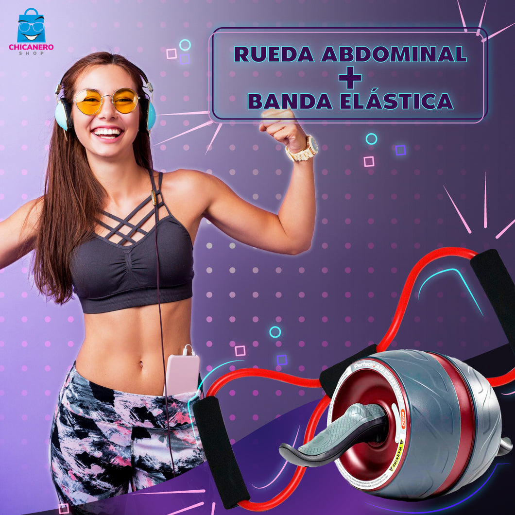 ¡Combo! Rueda Abdominal + Banda Yoga