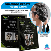Cargar imagen en el visor de la galería, Shampoo Vegetal Cubre Canas Black Hair®
